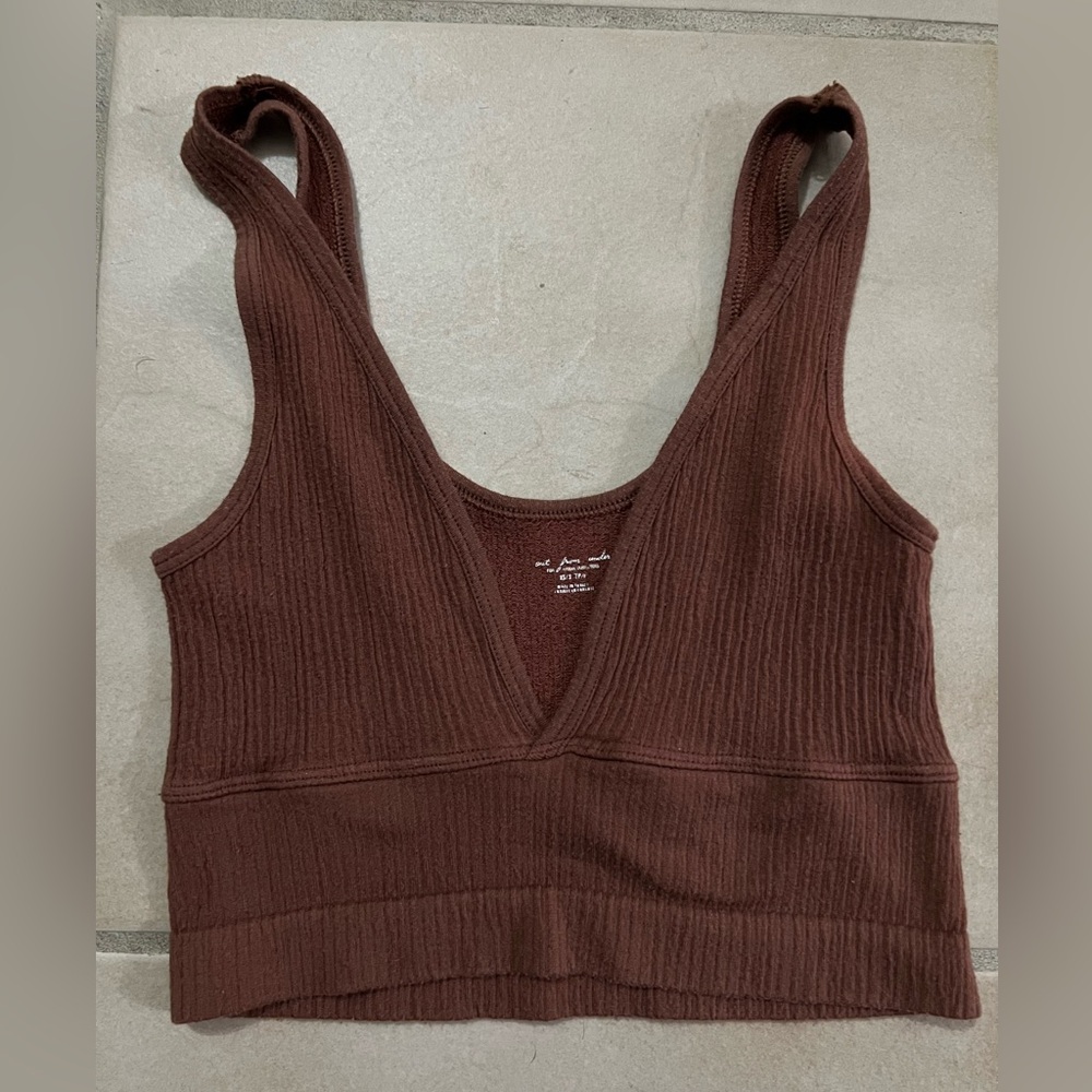 Urban Outfitters out from under Deep V Ribbed Bralette - Brown